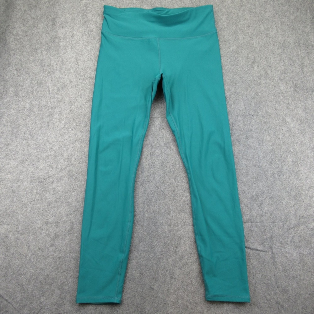 Fabletics Women's Activewear Pants Large Teal Polyester‎ Nylon